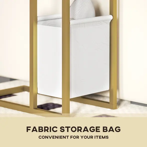 HOMCOM C Shaped Side Table with Charging Station and Faux Marble Top - White - 6