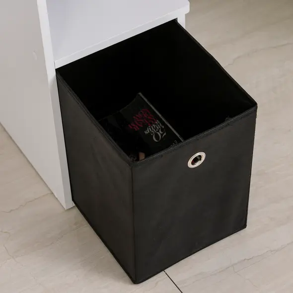 HOMCOM Computer Desk with Sliding Keyboard Tray Storage Drawer Shelf Home Office Workstation White - 9