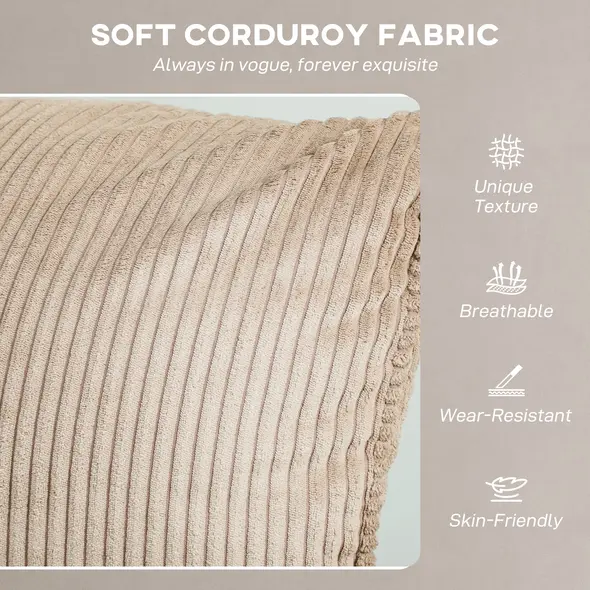 HOMCOM Corduroy Electric Massage Recliner - Brown - 7