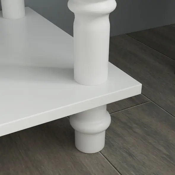 HOMCOM Console Table Modern Sofa Side Desk with Storage Shelves Drawers for Living Room Entryway Bedroom White - 8