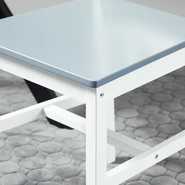 HOMCOM Dining Chairs Set of 4, Kitchen Chair with Slat Back, Pine Wood Structure for Living Room and Dining Room, White - 9