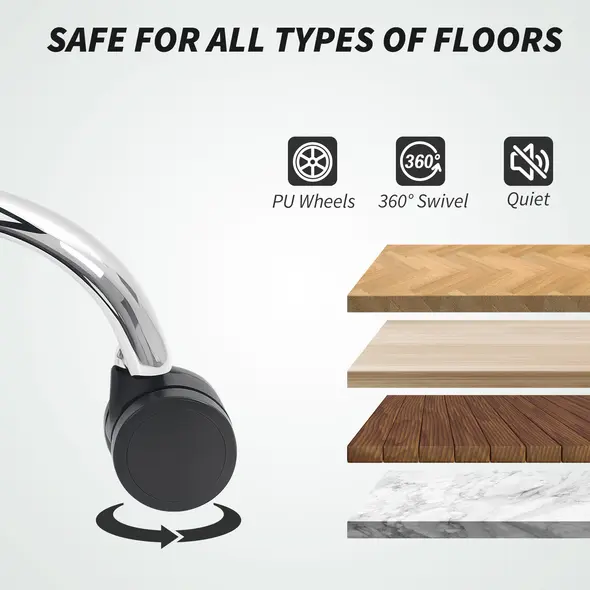 HOMCOM Executive Office Chair with Spring Padding - Black - 8