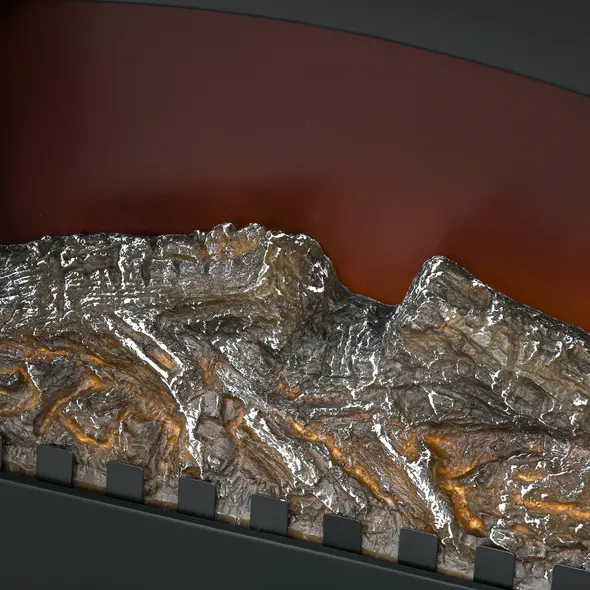 HOMCOM Electric Fireplace Stove Heater with LED Fire Flame Effect, Double Door, Freestanding & Portable with Overheat Protection, 1000W/2000W, Black - 8