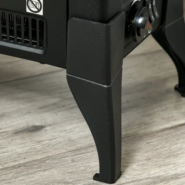 HOMCOM Electric Fireplace Stove, Free Standing Fireplace Heater with Realistic Flame Effect, Dual Power Settings (1800-2000W), Adjustable Temperature and Overheat Protection, Black - 8