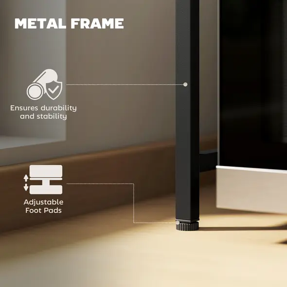 HOMCOM Expandable Microwave Oven Rack with 3 Hooks - Black - 6