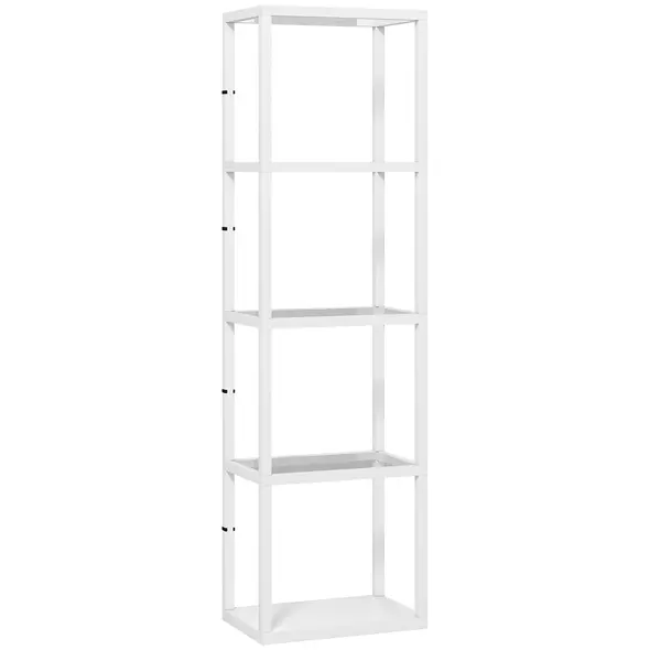 HOMCOM Four-Shelf Floor Lamp - White - 1