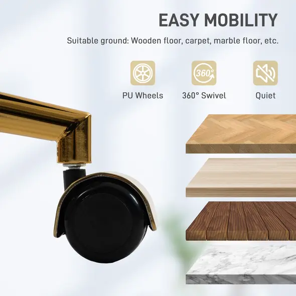 HOMCOM Faux Fur Rabbit Chair - Light Pink - 8