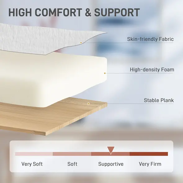 HOMCOM Faux Fur Rabbit Chair - Cream White - 5