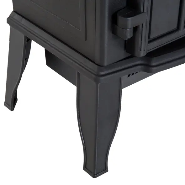 HOMCOM Freestanding Electric Fireplace, Electric Stove Heater with LED Flame Effect, Overheating Safety System, 1000W/2000W Black - 8