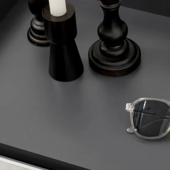 HOMCOM High Gloss Shoe Cabinet with White Doors and Open Shelves, Hallway Shoe Cupboard Storage Organiser for 15 Pairs of Shoes, Grey - 8