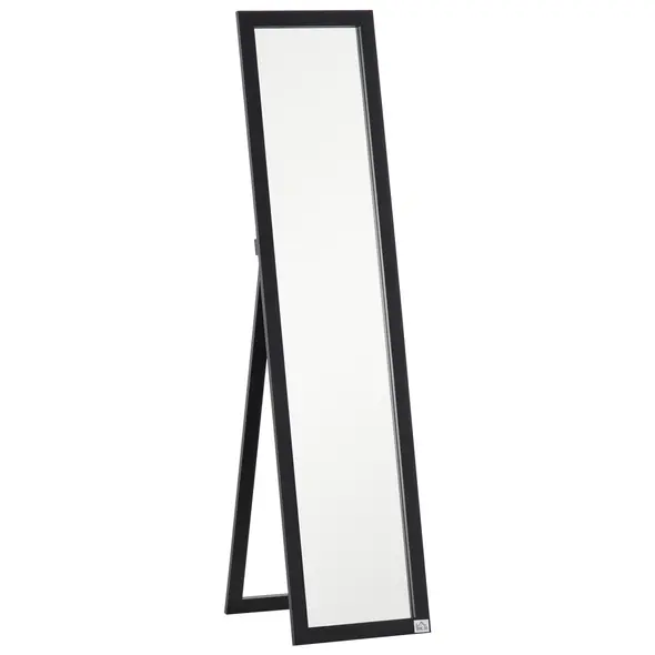HOMCOM Full Length Mirror for Bedroom, Free Standing Dressing Mirror, Wall Mirror for Living Room, 37 x 154 cm, Black - 1
