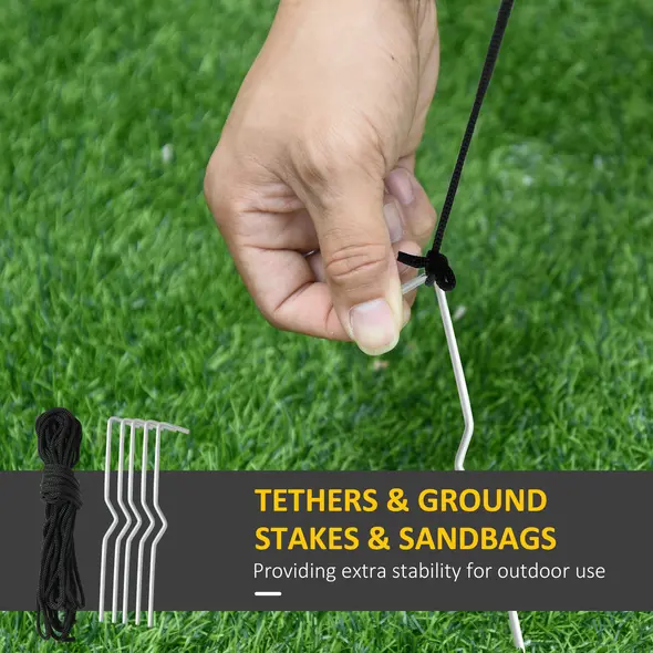 HOMCOM Inflatable Christmas Santa Claus Air Blown Decoration Yard - 7