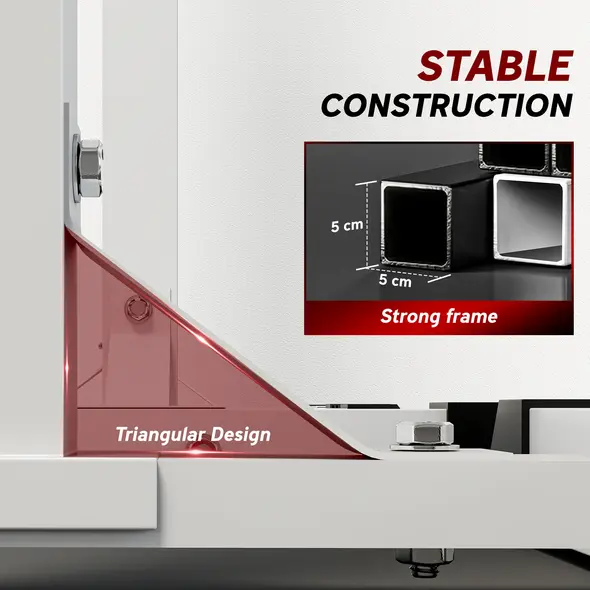 HOMCOM Heavy Duty Weight Bar Barbell Squat Stand Barbell Rack Spotter, for Home, Gym - Black - 7