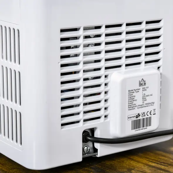 HOMCOM Ice Maker Machine, 1.5L Countertop Ice Cube Maker with Self-Cleaning, 9 Cubes Ready in 8 Mins, 12kg in 24 Hrs, No Plumbing with Basket, White - 9