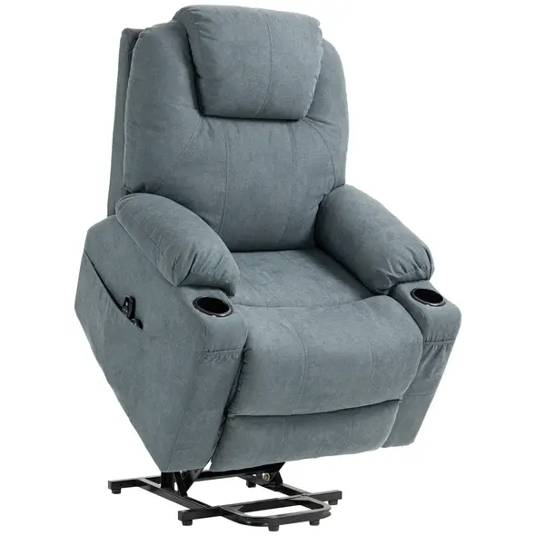 HOMCOM Lift-And-Recline Massage Armchair, with Heat - Grey - 1