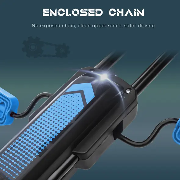 HOMCOM Kids Pedal Go Kart, with Adjustable Seat, Inflatable Tyres - Blue - 7