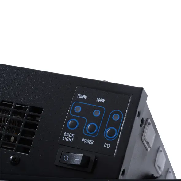 HOMCOM Led Wall Mounted Fireplace Curved Glass Electric Fire Place Fire Place 7 Colour Side Lights Slimline, 900/1800W, 65cm x 52cm - 8