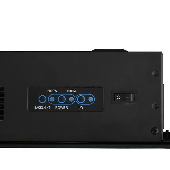 HOMCOM LED Wall Mounted Fireplace Curved Glass Electric Fire Place for Living Room, 1000W/2000W, 48H x 90.8W x 11.5Dcm, Black - 9