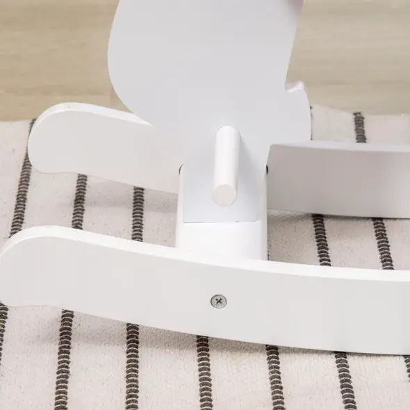 HOMCOM Kids Rocking Horse, with Handlebar, Foot Pedal - Pink - 9