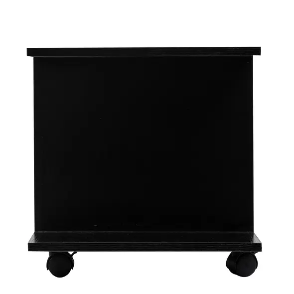 HOMCOM Modern TV Cabinet Stand Storage Shelves Table Mobile Bedroom Furniture Bookshelf Bookcase Black - 8