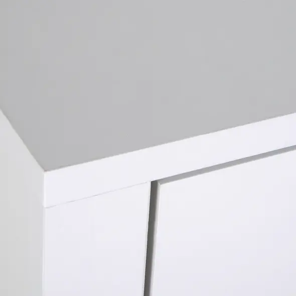 HOMCOM Modern Bedside Table, Nightstand with Drawer Shelf, End Table for Living room, Bedroom White - 8