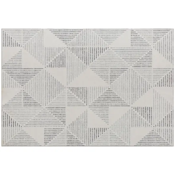 HOMCOM Modern Area Rug, Geometric Pattern Non-Slip Washable Rug, Soft Floor Carpet for Living Room, Bedroom, Dining Room, Home Office, 170 x 120 cm, Grey - 1