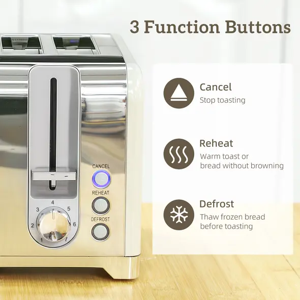 HOMCOM Retro 3000W Kettle and Toaster Set - Grey - 7