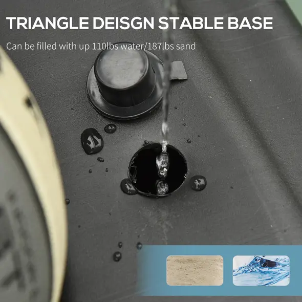 HOMCOM Portable 10ft Basketball Backboard Hoop Set Professional Outdoor Freestanding Basketball Stand with Wheels for Adults and Children, Adjustable High 2.55M-3.05M - 6