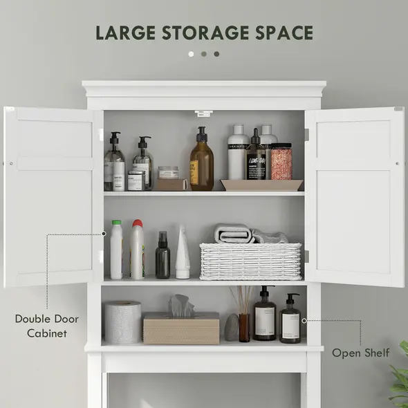 HOMCOM Over-Toilet/Appliance Storage Cabinet - White - 5