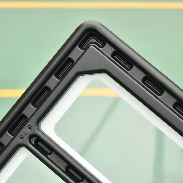 HOMCOM Portable 10ft Basketball Backboard Hoop Set Professional Outdoor Freestanding Basketball Stand with Wheels for Adults and Children, Adjustable High 2.55M-3.05M - 9