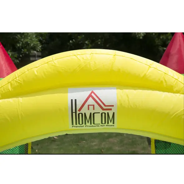 HOMCOM Nylon Inflatable Bouncy Castle Multi-Colour - 8