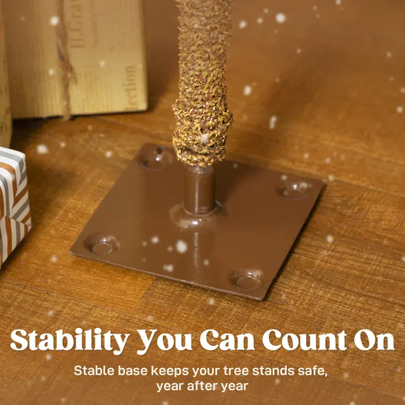 HOMCOM Set of 3 Pencil Flocked Christmas Tree, 3ft 4ft 5ft - 7