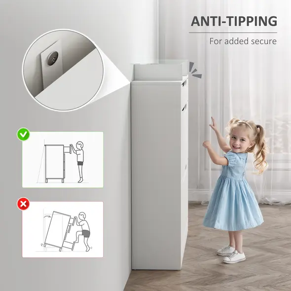 HOMCOM Shoe Storage Cabinet with Slide Out Drawer, 2 Flip Doors, Tempered Glass Top - White - 6