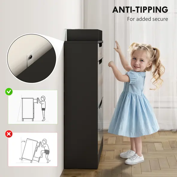 HOMCOM Shoe Storage Cabinet with Slide Out Drawer, 2 Flip Doors, Tempered Glass Top - Black - 7