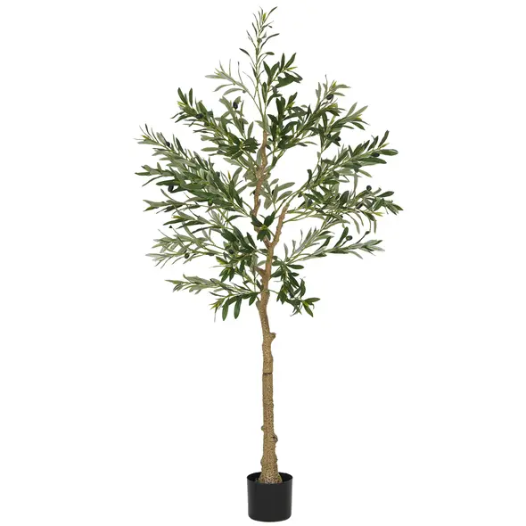HOMCOM Silk Leaf Artificial Olive Trees - 1