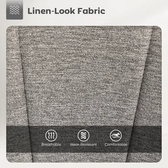 HOMCOM Set of Two Relaxed Tub Bar Stools - Grey - 5