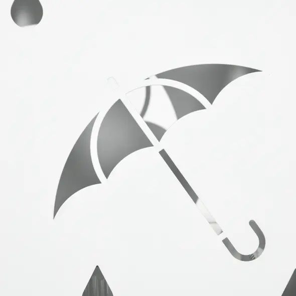 HOMCOM Six-Umbrella Steel Holder Stand - White - 9