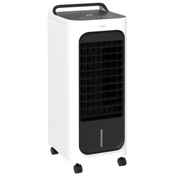 HOMCOM Three-Cool Air Conditioner, with Ice Pack and Remote - White - 1