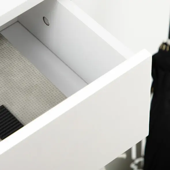 HOMCOM Three Drawer Slim Shoe Storage Cabinet, 12 Shoe Pairs - White - 7