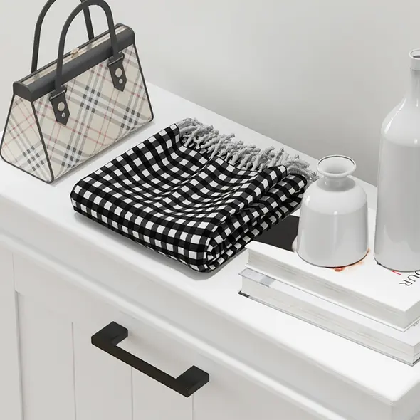 HOMCOM Three-Drawer Minimalistic Shoe Storage Cabinet, for 15 Shoes - 9