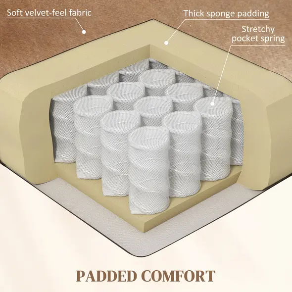 HOMCOM Velvet-Feel Electric Lift Recliner Chair - Brown - 6