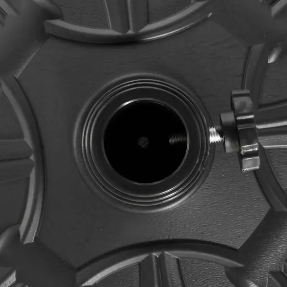 Outsunny 13kg Round Parasol Base Sun Umbrella Weight Stand Holder Patio Outdoor Garden, Black - 8