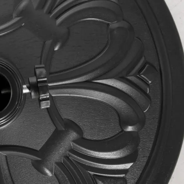 Outsunny 13kg Round Parasol Base Sun Umbrella Weight Stand Holder Patio Outdoor Garden, Black - 9