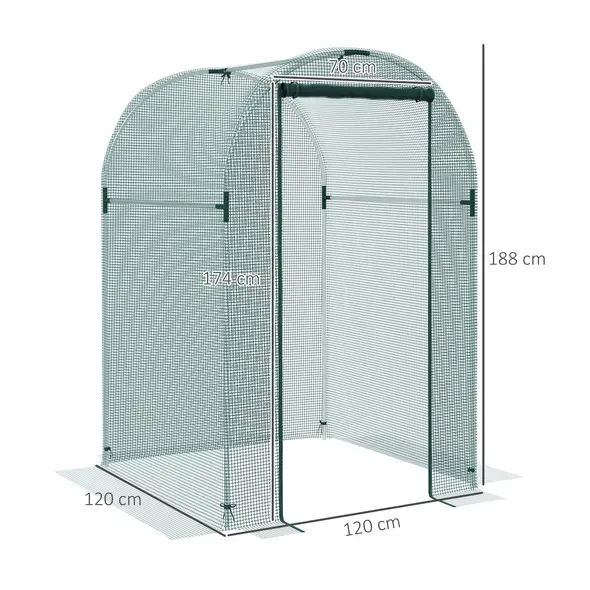 Outsunny 120 x 120cm Mini Polytunnel Greenhouse - 3