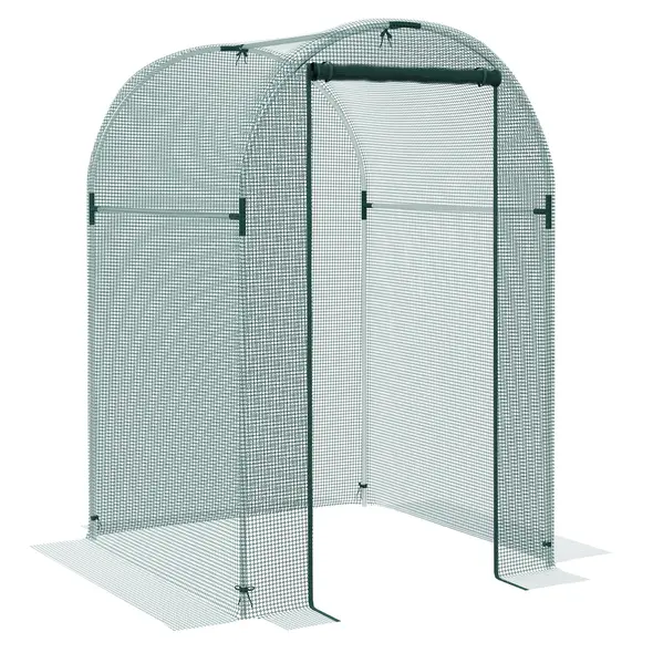 Outsunny 120 x 120cm Mini Polytunnel Greenhouse - 1