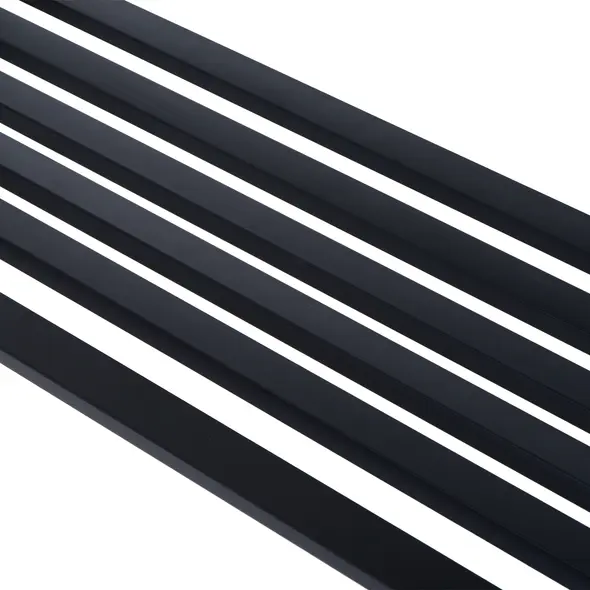 Outsunny 127L x 60W x 85H cm Powder Coated Garden Bench for Patio Backyard, Steel-Black - 8