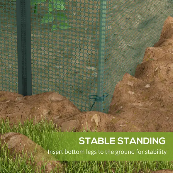 Outsunny 120 x 120cm Mini Polytunnel Greenhouse - 7