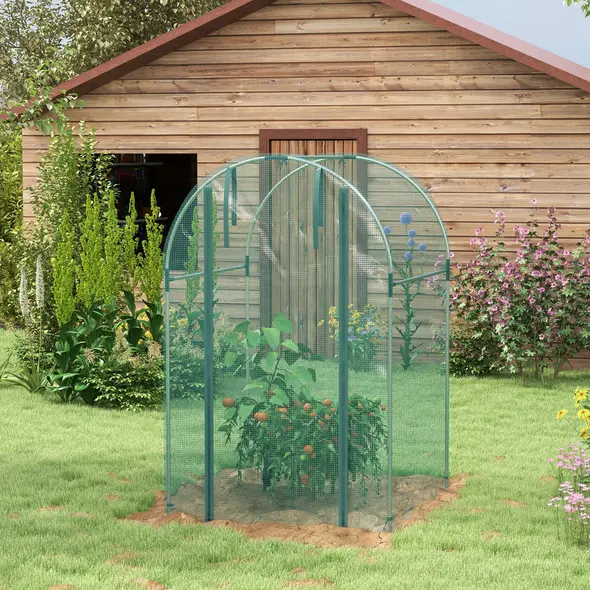 Outsunny 120 x 120cm Mini Polytunnel Greenhouse - 8