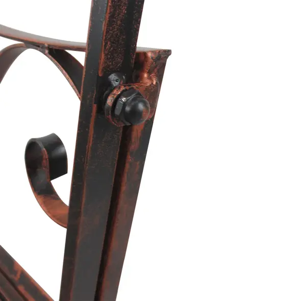 Outdoor Iron Rocking Chair-Bronze Red - 9