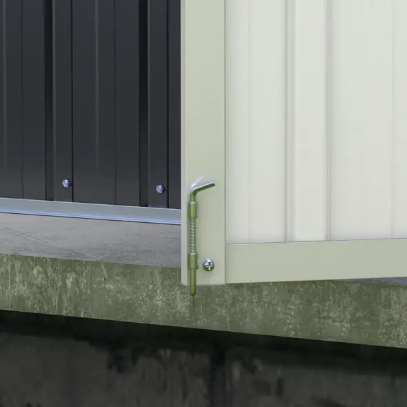 Outsunny 11 x 5.6ft Galvanised Steel Garden Shed, Metal Shed, Garden Storage Shed with Lockable Doors and Gloves for Outdoor Patio, Garden, Grey - 9